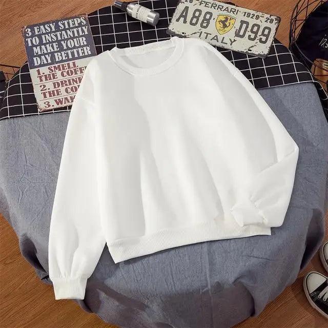 New Basic Hoodies for Women Streetwear Female Spring Autumn Solid Color Hoodie Casual Crewneck Sweatshirt Hip Hop Tops Women Long Sleeve Oversized Hoodie Sweatshirt Ladies Streetwear Slouch Pullover Tops Stevvex