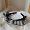 New Black Big Bow Plaid Bezel Headwear Women Headband Cute Girls Hair Bands Lovely Hairband Hoop for Korean Gorgeous Hair Accessories For Women Stevvex