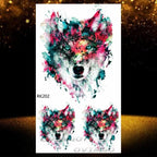 New Black Wolf Forest Sticker Tattoos Temporary Tree Fierce Animal Body Tattoo Luxury Design Custom Tatoos For Mens