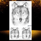 New Black Wolf Forest Sticker Tattoos Temporary Tree Fierce Animal Body Tattoo Luxury Design Custom Tatoos For Mens