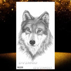 New Black Wolf Forest Sticker Tattoos Temporary Tree Fierce Animal Body Tattoo Luxury Design Custom Tatoos For Mens