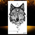 New Black Wolf Forest Sticker Tattoos Temporary Tree Fierce Animal Body Tattoo Luxury Design Custom Tatoos For Mens