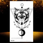 New Black Wolf Forest Sticker Tattoos Temporary Tree Fierce Animal Body Tattoo Luxury Design Custom Tatoos For Mens