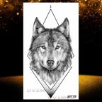 New Black Wolf Forest Sticker Tattoos Temporary Tree Fierce Animal Body Tattoo Luxury Design Custom Tatoos For Mens