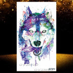 New Black Wolf Forest Sticker Tattoos Temporary Tree Fierce Animal Body Tattoo Luxury Design Custom Tatoos For Mens