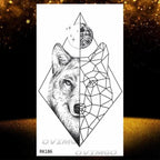 New Black Wolf Forest Sticker Tattoos Temporary Tree Fierce Animal Body Tattoo Luxury Design Custom Tatoos For Mens