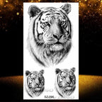 New Black Wolf Forest Sticker Tattoos Temporary Tree Fierce Animal Body Tattoo Luxury Design Custom Tatoos For Mens