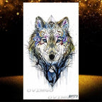 New Black Wolf Forest Sticker Tattoos Temporary Tree Fierce Animal Body Tattoo Luxury Design Custom Tatoos For Mens