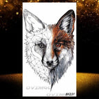 New Black Wolf Forest Sticker Tattoos Temporary Tree Fierce Animal Body Tattoo Luxury Design Custom Tatoos For Mens