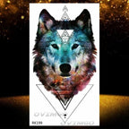 New Black Wolf Forest Sticker Tattoos Temporary Tree Fierce Animal Body Tattoo Luxury Design Custom Tatoos For Mens