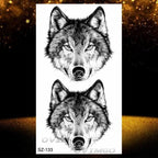 New Black Wolf Forest Sticker Tattoos Temporary Tree Fierce Animal Body Tattoo Luxury Design Custom Tatoos For Mens