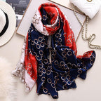 New Brand Designer Luxury  Winter Long Silk Scarf Shawls Wraps Print Cotton Scarf Stylish Head Wraps Scarves Hijabs Neck Scarves Lady Hijab For Female