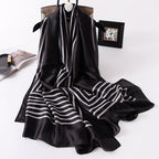 New Brand Designer Luxury  Winter Long Silk Scarf Shawls Wraps Print Cotton Scarf Stylish Head Wraps Scarves Hijabs Neck Scarves Lady Hijab For Female