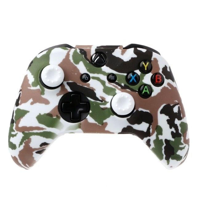 New Camouflage Silicone Gamepad Cover+2 Joystick Caps For Controller Silicone Cover Skins Protector Case Accessories For Wireless/Wired Gamepad Joystick Stevvex