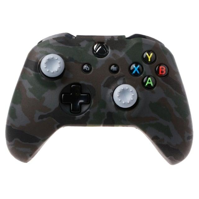 New Camouflage Silicone Gamepad Cover+2 Joystick Caps For Controller Silicone Cover Skins Protector Case Accessories For Wireless/Wired Gamepad Joystick Stevvex