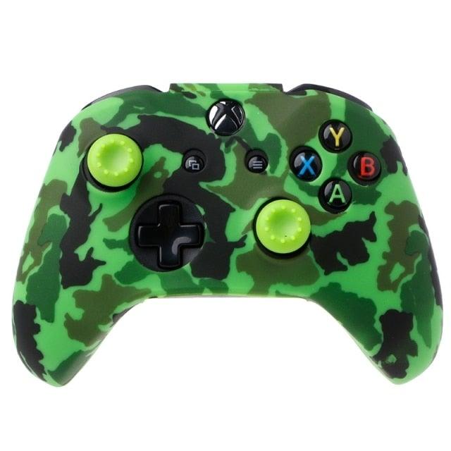 New Camouflage Silicone Gamepad Cover+2 Joystick Caps For Controller Silicone Cover Skins Protector Case Accessories For Wireless/Wired Gamepad Joystick Stevvex