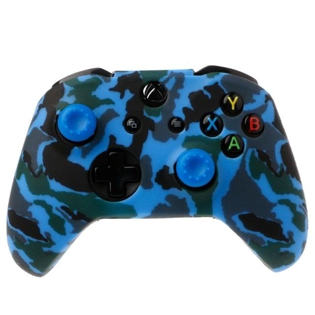 New Camouflage Silicone Gamepad Cover+2 Joystick Caps For Controller Silicone Cover Skins Protector Case Accessories For Wireless/Wired Gamepad Joystick Stevvex