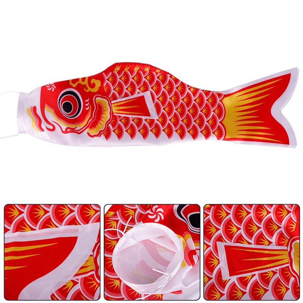 New Carp Wind Sock Flag Wind Chimes Home Outdoors Hanging Decorations Yard Hanging Décor For Room Gift Memorial Patio Garden Stevvex