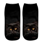 New Cartoon Cat Socks 3D Print Art Funny Socks Women Cute Low Cut Ankle Socks Made o Pure Cotton Short Socks Trending Fashion Short Ankle Socks For Men And Women Stevvex