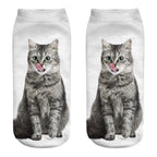 New Cartoon Cat Socks 3D Print Art Funny Socks Women Cute Low Cut Ankle Socks Made o Pure Cotton Short Socks Trending Fashion Short Ankle Socks For Men And Women Stevvex