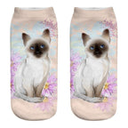 New Cartoon Cat Socks 3D Print Art Funny Socks Women Cute Low Cut Ankle Socks Made o Pure Cotton Short Socks Trending Fashion Short Ankle Socks For Men And Women Stevvex