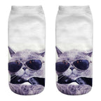 New Cartoon Cat Socks 3D Print Art Funny Socks Women Cute Low Cut Ankle Socks Made o Pure Cotton Short Socks Trending Fashion Short Ankle Socks For Men And Women Stevvex