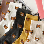 New Cartoon Female Breathable Cotton Socks Cute Bear Lovely Animal Pattern Girl Sock Novelty Combed of Pure Cotton Crew Socks For Men And Women Stevvex