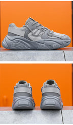 New Casual Men's Sports Shoes Fashion Wear-Resistant Mesh Breathable Basketball Sport Shoes Lace-up Comfortable Shock Cushioning Running Gym Sports Walkking Non Slip Sneakers