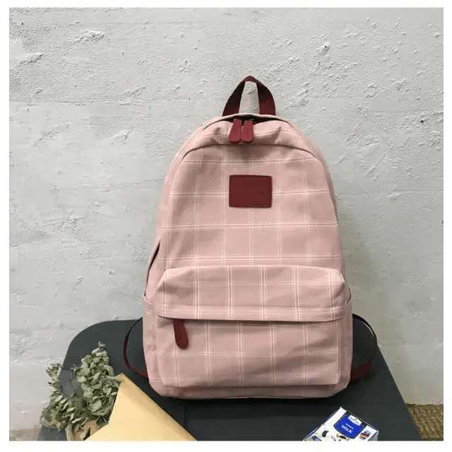 New Casual School Bag For Women And Girls Stylish Backpack Striped Book Packbags for Teenage Stevvex