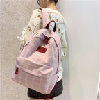 New Casual School Bag For Women And Girls Stylish Backpack Striped Book Packbags for Teenage Stevvex