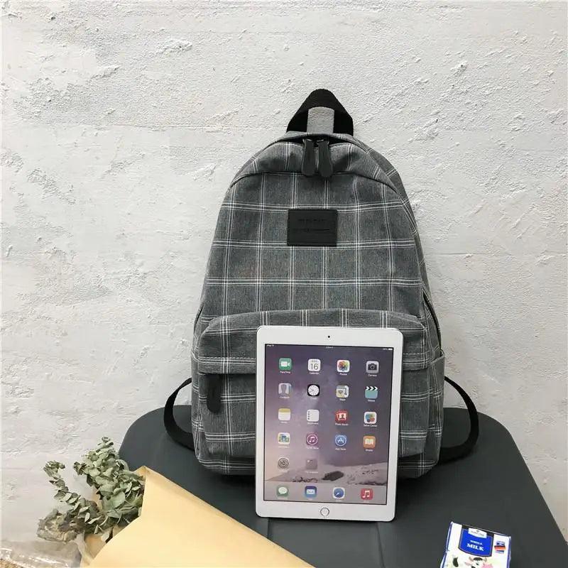 New Casual School Bag For Women And Girls Stylish Backpack Striped Book Packbags for Teenage Stevvex