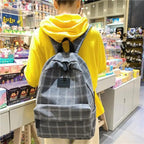 New Casual School Bag For Women And Girls Stylish Backpack Striped Book Packbags for Teenage Stevvex