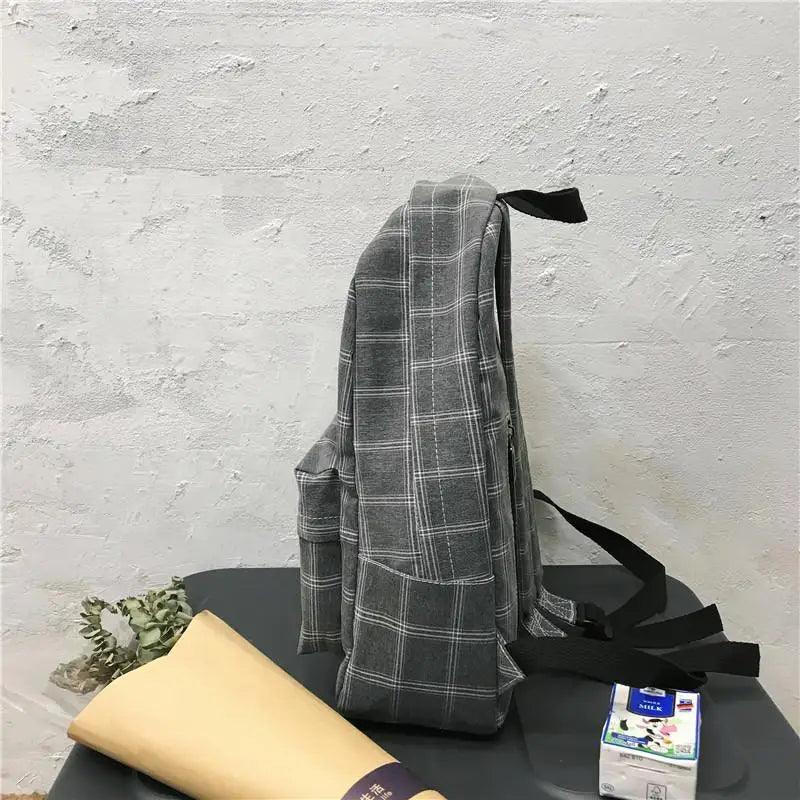 New Casual School Bag For Women And Girls Stylish Backpack Striped Book Packbags for Teenage Stevvex