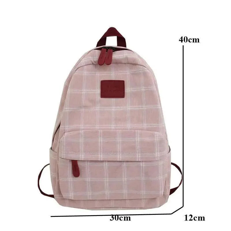 New Casual School Bag For Women And Girls Stylish Backpack Striped Book Packbags for Teenage Stevvex