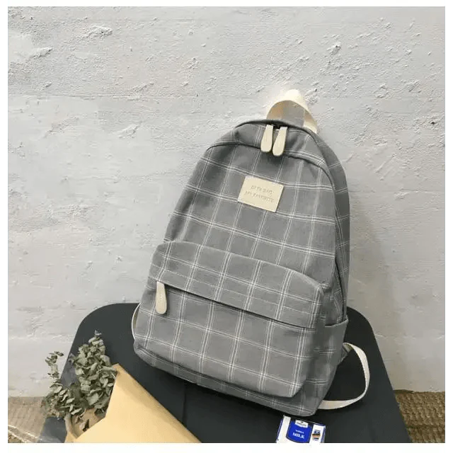 New Casual School Bag For Women And Girls Stylish Backpack Striped Book Packbags for Teenage Stevvex