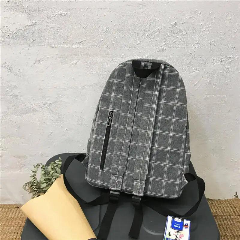 New Casual School Bag For Women And Girls Stylish Backpack Striped Book Packbags for Teenage Stevvex