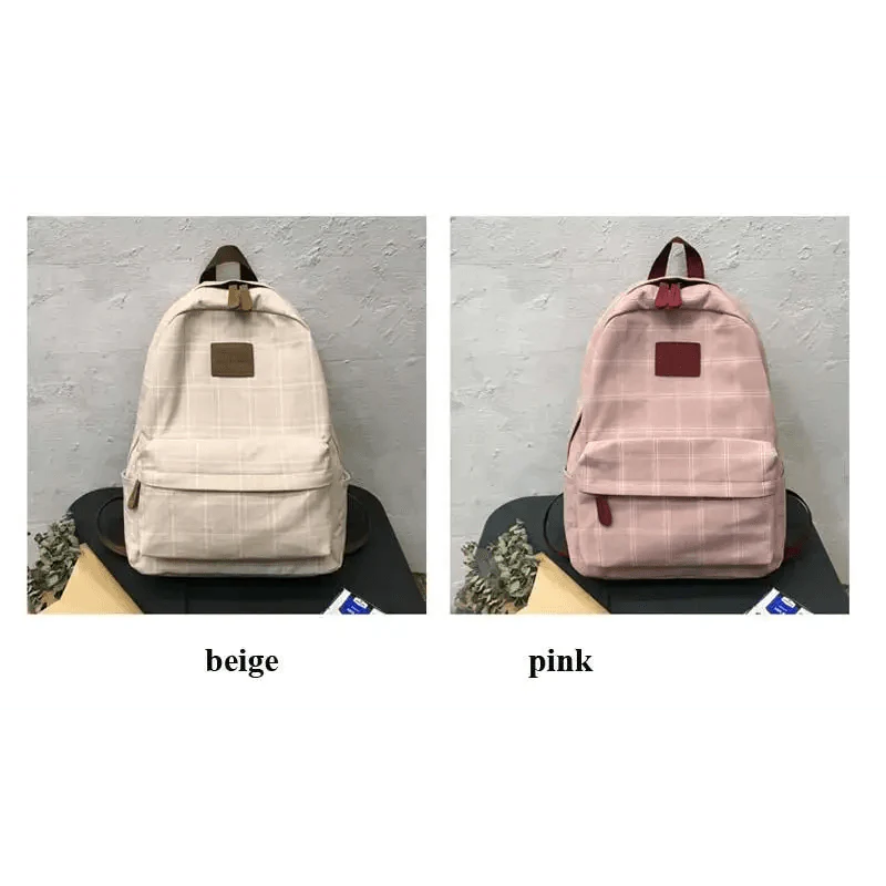 New Casual School Bag For Women And Girls Stylish Backpack Striped Book Packbags for Teenage Stevvex