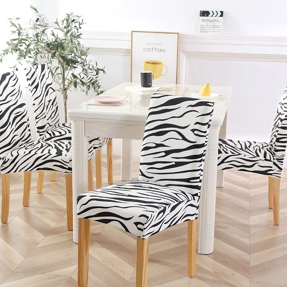 New Chair Covers Spandex Stretch Chair Covers Dining Slipcover Decorative Chair Cover floral For Kitchen Wedding Banquet Hotel Stretch Armless Chair Slipcover for Dining Room Seat Cushion, Spandex Kitchen Parson Chair Protector Cover, Removable & Washable Stevvex