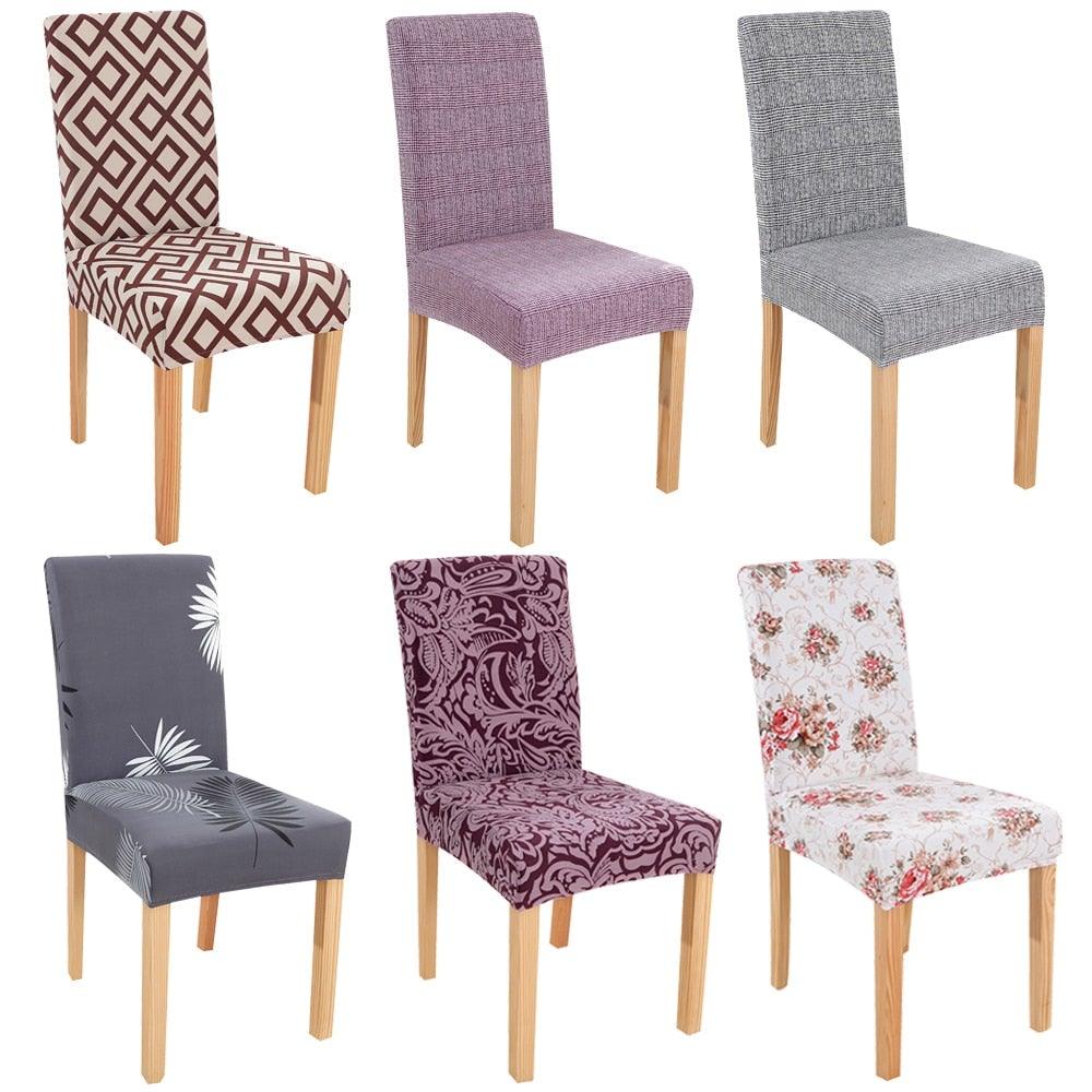 New Chair Covers Spandex Stretch Chair Covers Dining Slipcover Decorative Chair Cover floral For Kitchen Wedding Banquet Hotel Stretch Armless Chair Slipcover for Dining Room Seat Cushion, Spandex Kitchen Parson Chair Protector Cover, Removable & Washable Stevvex