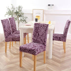 New Chair Covers Spandex Stretch Chair Covers Dining Slipcover Decorative Chair Cover floral For Kitchen Wedding Banquet Hotel Stretch Armless Chair Slipcover for Dining Room Seat Cushion, Spandex Kitchen Parson Chair Protector Cover, Removable & Washable Stevvex