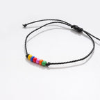 New Charm Bracelet For Friendship Couples 2pcs/set Volcanic Stone Bracelet Bead Bangles Natural Stone Bracelets Set Friendship Hand Woven Braided Stretch String Adjustable For Couples