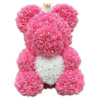 New Charming Diamond Rose Bears 40cm Artificial Flower Teddy Bears For Valentins's Day Mother's Day Birthday Gifts Stevvex