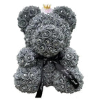 New Charming Diamond Rose Bears 40cm Artificial Flower Teddy Bears For Valentins's Day Mother's Day Birthday Gifts Stevvex