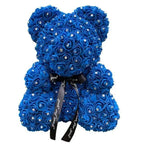 New Charming Diamond Rose Bears 40cm Artificial Flower Teddy Bears For Valentins's Day Mother's Day Birthday Gifts Stevvex