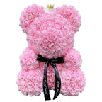 New Charming Diamond Rose Bears 40cm Artificial Flower Teddy Bears For Valentins's Day Mother's Day Birthday Gifts Stevvex