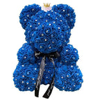 New Charming Diamond Rose Bears 40cm Artificial Flower Teddy Bears For Valentins's Day Mother's Day Birthday Gifts Stevvex