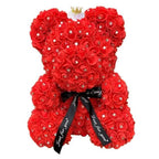 New Charming Diamond Rose Bears 40cm Artificial Flower Teddy Bears For Valentins's Day Mother's Day Birthday Gifts Stevvex