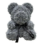 New Charming Diamond Rose Bears 40cm Artificial Flower Teddy Bears For Valentins's Day Mother's Day Birthday Gifts Stevvex