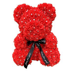 New Charming Diamond Rose Bears 40cm Artificial Flower Teddy Bears For Valentins's Day Mother's Day Birthday Gifts Stevvex