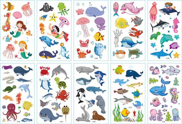 New Children's Sticker Animals Pattern Tattoo Bear Lion Rainbow Luxury Colorful Children Sets Stevvex
